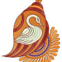 Swan Applique Design In Embroidery 23978