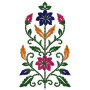 Flower Plant Applique Embroidery Design 24012