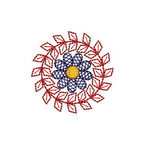 Rhombus Outer line In Applique Embroidery Design 24050