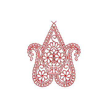 Swarovski Embroidery Design In Applique 24051