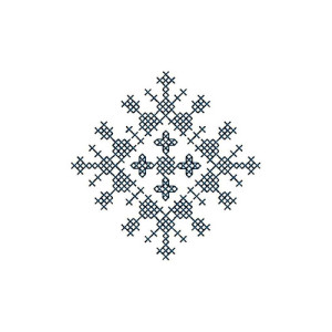Square Cross Stitch Applique Design 24052