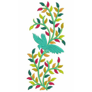 Colorful Branch Applique Design In Embroidery 24058
