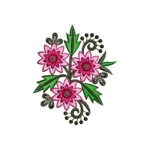 Daffodils Applique Embroidery Design 24061