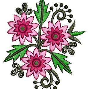 Daffodils Applique Embroidery Design 24061