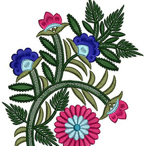 Daisy Flower Applique Embroidery Design 24063