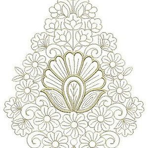 Beguiling Applique Embroidery Design 24087
