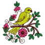 Parrot Bird Applique Design In Embroidery 24100