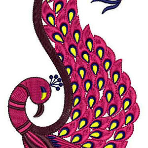 Peacock Applique Embroidery Design 24112