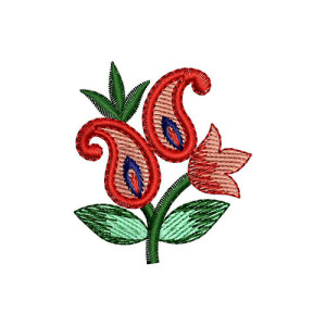 Indian Paisley Applique Embroidery Design 24115