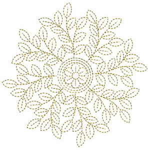 Leaf Bunch Applique Embroidery Design 24116