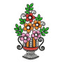 Flower Pot With Handle Applique Design 24128