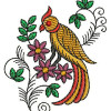 Bird Design Applique In Embroidery 24129