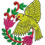 Sparrow Bird Applique Embroidery Design 24130