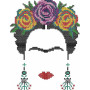 Lady With Flower Wreath Cross Stitch Embroidery Design 24147