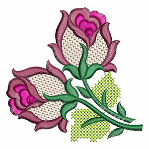 Rose Flowers Applique Embroidery Design 24159