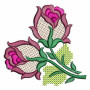 Rose Flowers Applique Embroidery Design 24159
