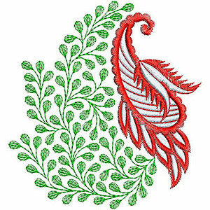 Traditional Paisley Applique Embroidery Design 24190