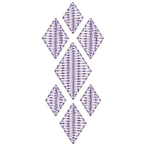 Rhombus Diamond Applique Embroidery Design 24206