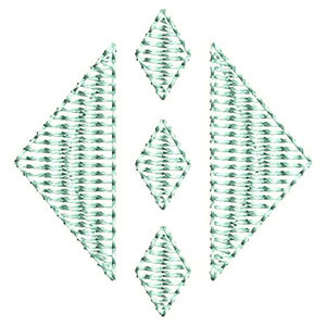 Triangle And Rhombus Shape Applique Design 24207