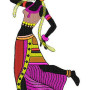 African Lady Embroidery