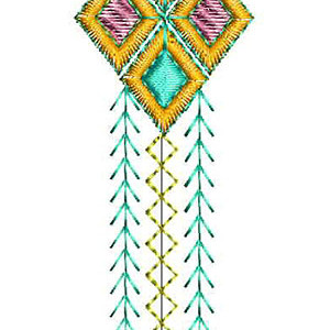 Rhombus Applique Design In Embroidery 24343
