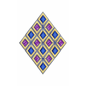 Diamond Bunch Applique Design In Embroidery 24350