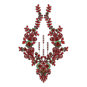 Floral Vine Applique Embroidery Design 24396