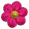 Pink Floral Applique Embroidery Design 24413
