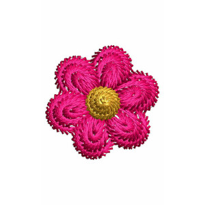 Pink Floral Applique Embroidery Design 24413
