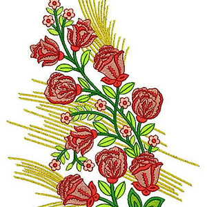 Flower Bud Applique Embroidery Design 24450