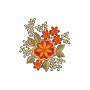 Blade Cutting Flower Applique Embroidery Design 24452