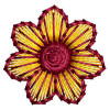 Yellow Petal Flower Applique Embroidery Design 24454
