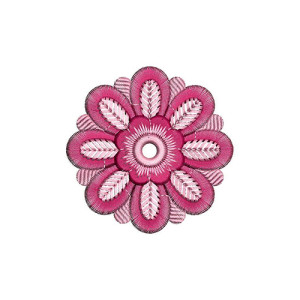 Big Pink Flora Applique Embroidery Design 24461