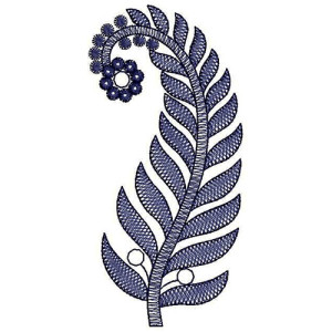 Plume Applique Embroidery Design 24546