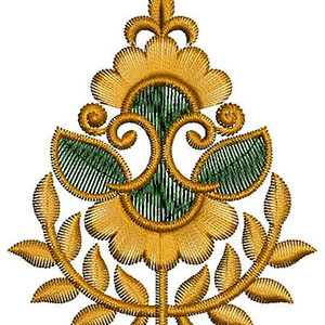 Simple Coherent Applique Embroidery Design 24548