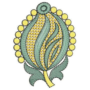 Antique Applique Embroidery Design 25161