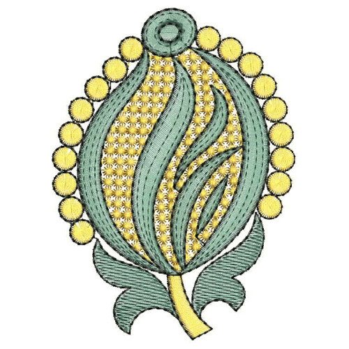 Antique Applique Embroidery Design 25161