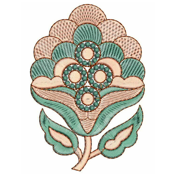 Trendy Applique Embroidery Design 25163