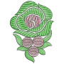 Small Green Floral Embroidery Design 25164