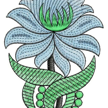 Lotus Flower Embroidery Design 25170