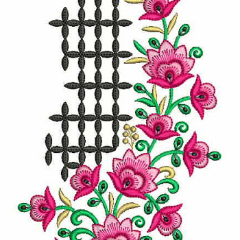 Kurti Applique Embroidery Design 25179