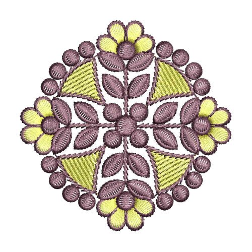 Circle Pattern In Applique Embroidery 25760