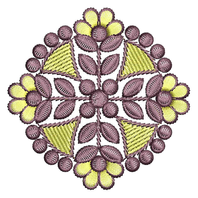 Circle Pattern In Applique Embroidery 25760