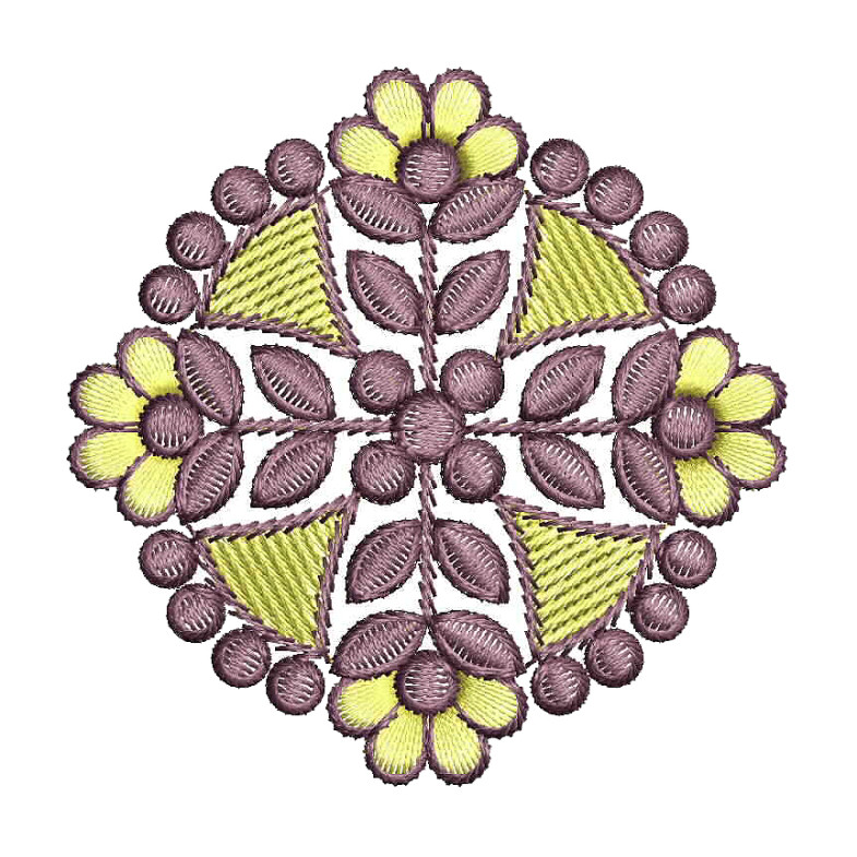 Circle Pattern In Applique Embroidery 25760