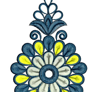 Small Butta Flower Embroidery Design 25761