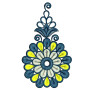 Small Butta Flower Embroidery Design 25761