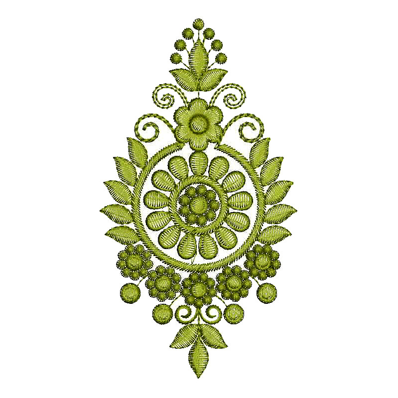 Baby Frock Patch Machine Embroidery 25763