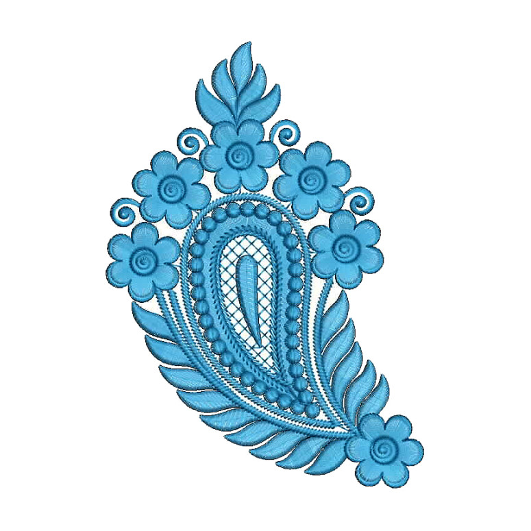 Caftan Butta Paisley Embroidery Design 25764