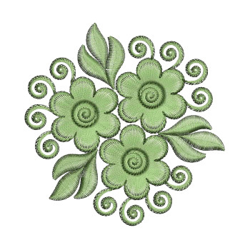 Flower Butta Embroidery Design 25765