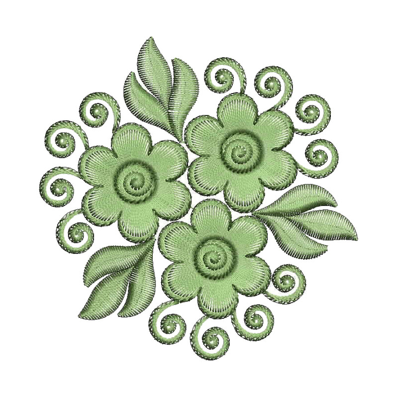Flower Butta Embroidery Design 25765